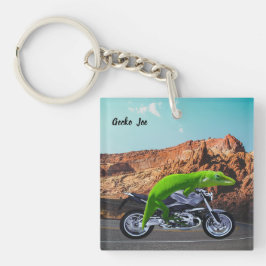Custom Gecko Rider Joe Motorcycle Desert Highway Schlüsselanhänger