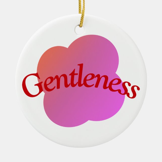 Custom Gentleness Ornament ｜Typography Pink Flower (Vorne)