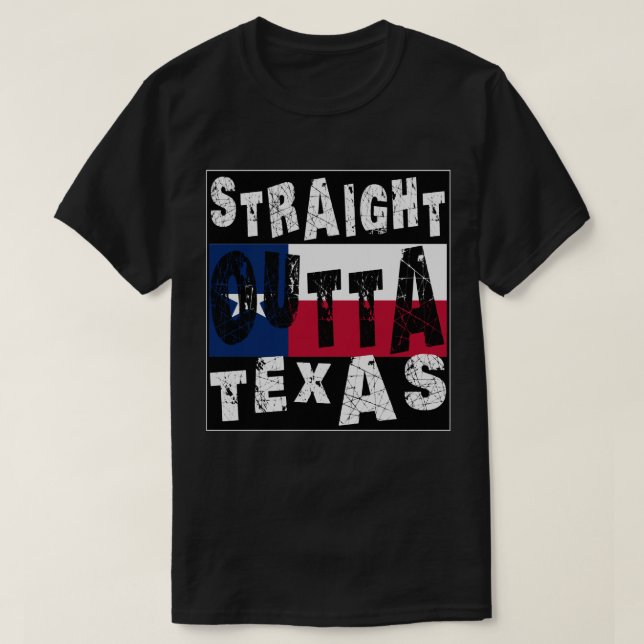 CUSTOM Geradeaus Texas Meme T-Shirt (Design vorne)