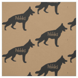 Custom German Shepherd Dog Fabric Stoff
