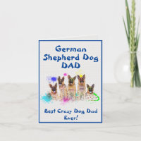 Custom German Shepherd Vater Best Crazy Dog Digita