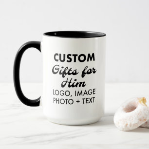 Custom Geschenke für Ihm Black Combo Tasse 15oz.
