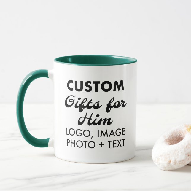 Custom Geschenke für Ihm Jäger Green Combo Tasse 1 (Mit Donut)