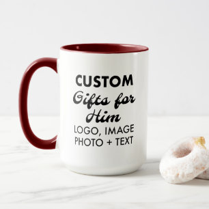 Custom Geschenke für Ihm Maroon Red Combo Tasse 15