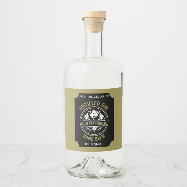 Custom Gin Flasche Alkoholflaschenetikett (Vorderseite)