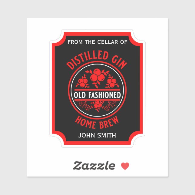 Custom Gin Flasche Aufkleber (Blatt)