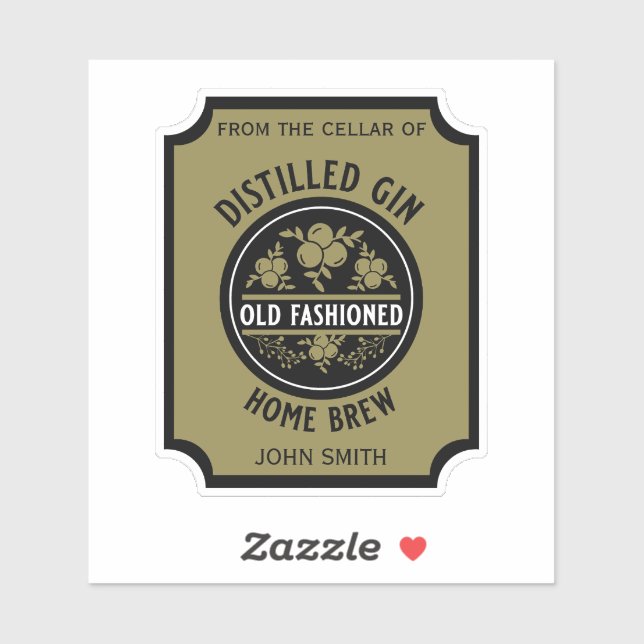Custom Gin Flasche Aufkleber (Blatt)