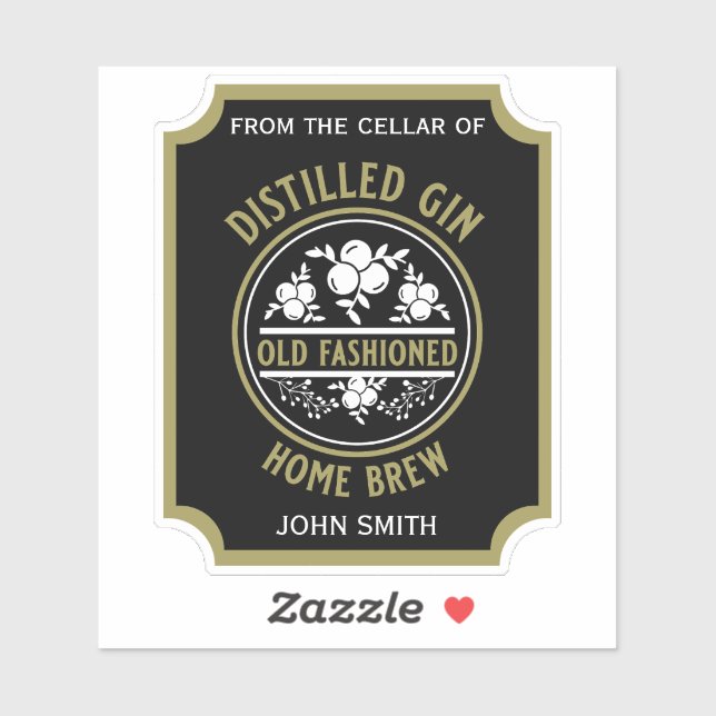 Custom Gin Flasche Aufkleber (Blatt)