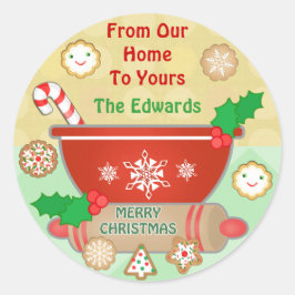 Custom Gingerbrot Weihnachtskekse Stickers