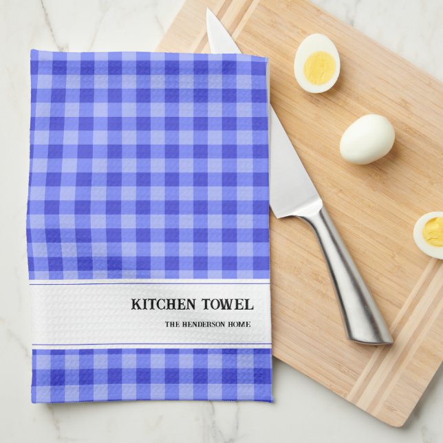 Custom Gingham Kitetücher Geschirrtuch (Viertel Falte)