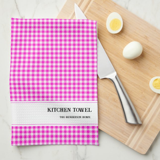 Custom Gingham Kitetücher Geschirrtuch (Viertel Falte)