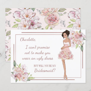 Custom Girl Bridesmaid Vorschlag Card Einladung