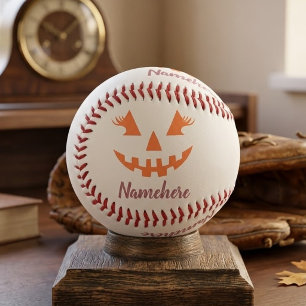 Custom Girl Kürbislaterne Pumpkin Halloween Baseball