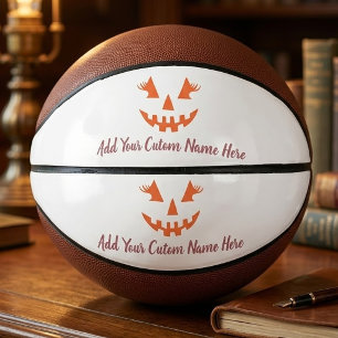 Custom Girl Kürbislaterne Pumpkin Halloween Basketball