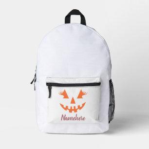 Custom Girl Kürbislaterne Pumpkin Halloween Bedruckter Rucksack