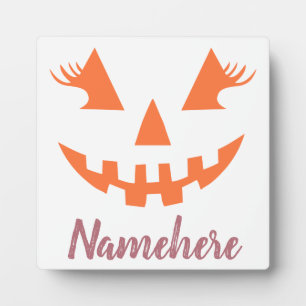 Custom Girl Kürbislaterne Pumpkin Halloween Fotoplatte