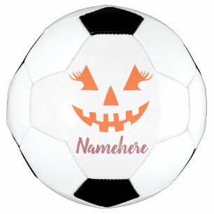 Custom Girl Kürbislaterne Pumpkin Halloween Fußball
