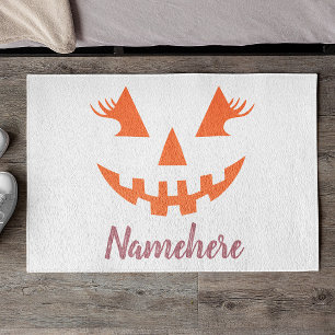 Custom Girl Kürbislaterne Pumpkin Halloween Fußmatte