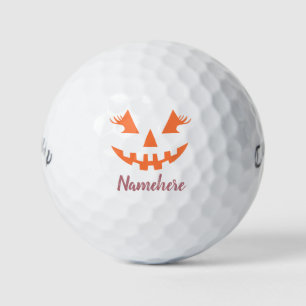 Custom Girl Kürbislaterne Pumpkin Halloween Golfball