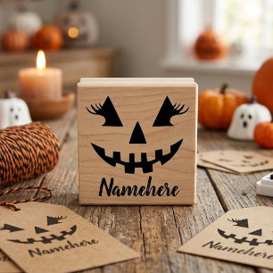 Custom Girl Kürbislaterne Pumpkin Halloween Gummistempel