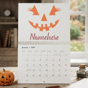 Custom Girl Kürbislaterne Pumpkin Halloween Kalender