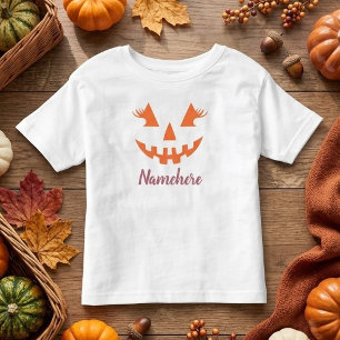 Custom Girl Kürbislaterne Pumpkin Halloween Kleinkind T-shirt