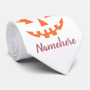 Custom Girl Kürbislaterne Pumpkin Halloween Krawatte