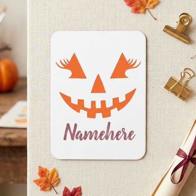 Custom Girl Kürbislaterne Pumpkin Halloween Magnet (Von Creator hochgeladen)