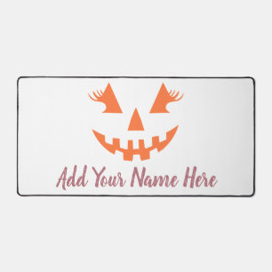 Custom Girl Kürbislaterne Pumpkin Halloween Schreibtischunterlage