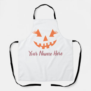 Custom Girl Kürbislaterne Pumpkin Halloween Schürze