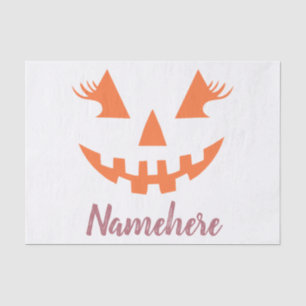 Custom Girl Kürbislaterne Pumpkin Halloween Seidenpapier