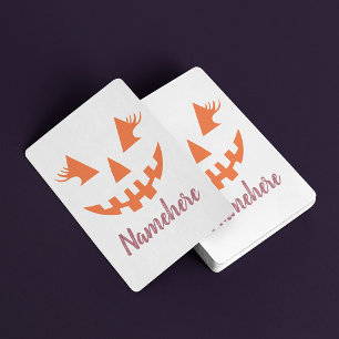 Custom Girl Kürbislaterne Pumpkin Halloween Spielkarten