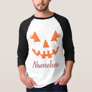 Custom Girl Kürbislaterne Pumpkin Halloween T-Shirt