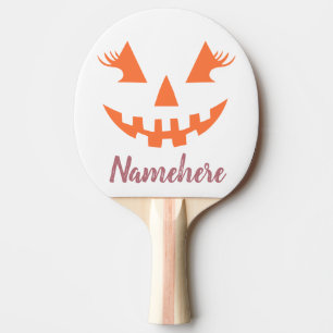 Custom Girl Kürbislaterne Pumpkin Halloween Tischtennis Schläger