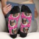 Custom Girlfriend Foto Pink Liebe Socken (Bottom)