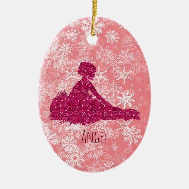 Custom Girls Ballerina Tanz Schuhe Ornament (Vorne)