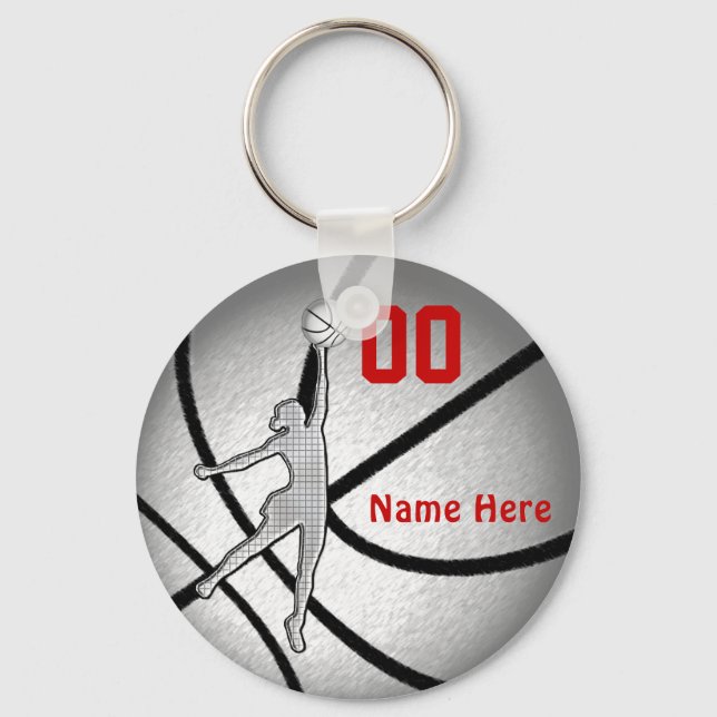 Custom Girls billigen Basketball Schlüsselanhänger (Vorderseite)