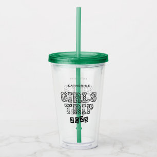 Custom Girls Trip 2023 Girls Weekend Urlaub Acryltrinkbecher
