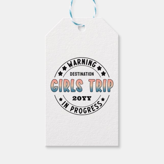Custom Girls Trip in Progress Funny Geschenkanhänger (Vorderseite)