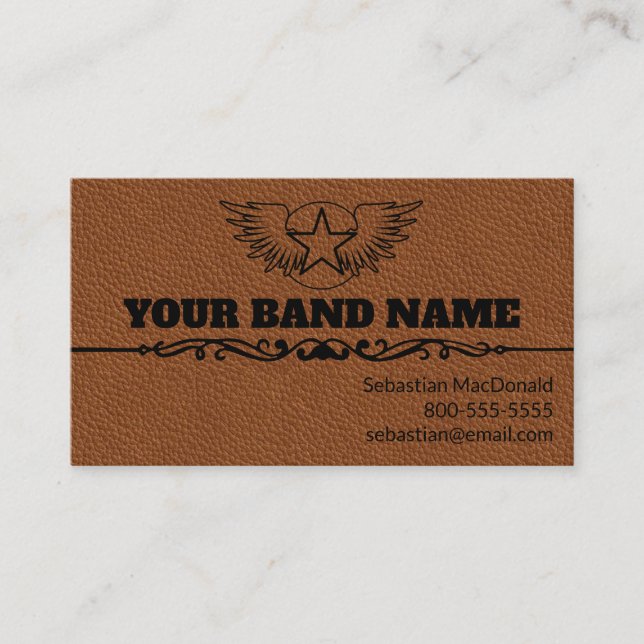 Custom Gitarre Country Western Band Musiker Visitenkarte (Vorderseite)