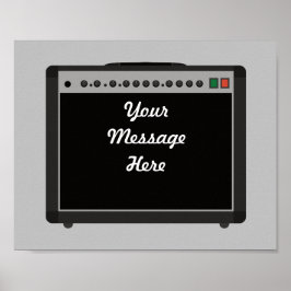 Custom Gitarren Verstärker Rock and Roll Themed Poster