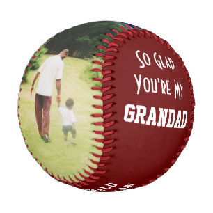 Custom GLAD DU BIST MEIN GRANDAD 2 Foto BURGUNDY Baseball