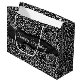 Custom Glam Leopard Print Birthday Große Geschenktüte