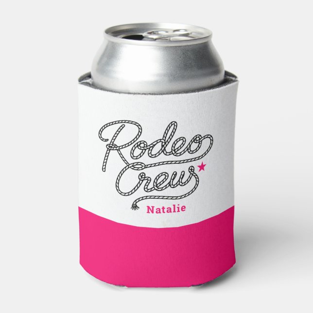 Custom Glam Rodeo Crew Western Bachelorette Party Dosenkühler (Kanne Vorderseite)