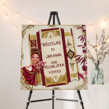 Custom Glamour Ruby Red and Gold Sweet 16
