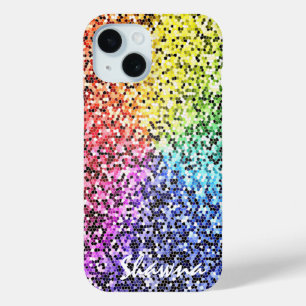Custom Glitzer Rainbow iPhone Case Sparkle