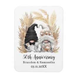 Custom Gnome Pampas Grass 50. Hochzeitstag Magnet