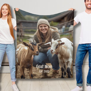 Custom Goat Mama Fleece Blanket Weihnachtsgeschenk