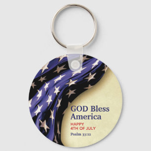 Custom GOD BLESS AMERICA Schlüsselanhänger