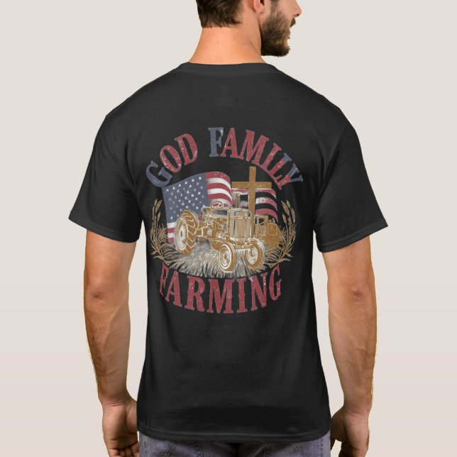 Custom “God Family Farming” T-Shirt (Rückseite)